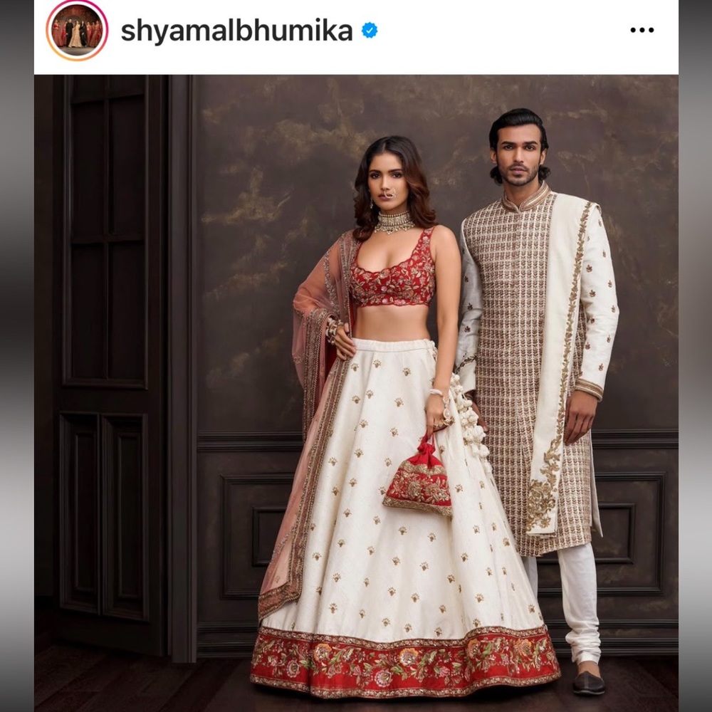 Indian Pakistani designer lehenga Shyamal and Bhumika skirt ONLY